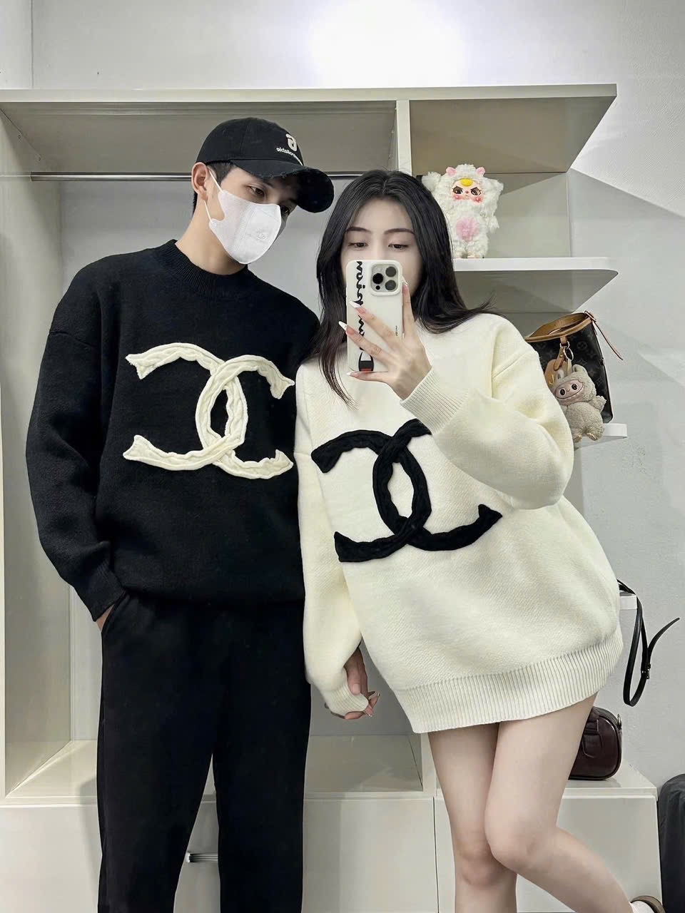 ANU705 - ÁO LEN QC CHANEL DÂY TẾT