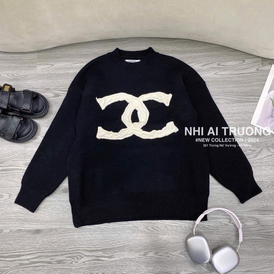 ANU705 - ÁO LEN QC CHANEL DÂY TẾT