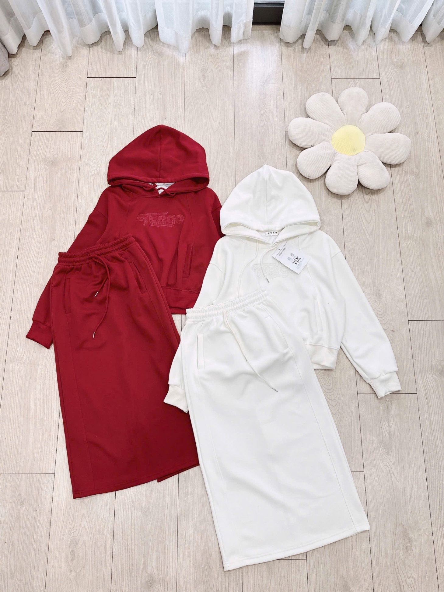 S790 - BỘ NỈ HOODIE MŨ Tuego CVAY DÀI