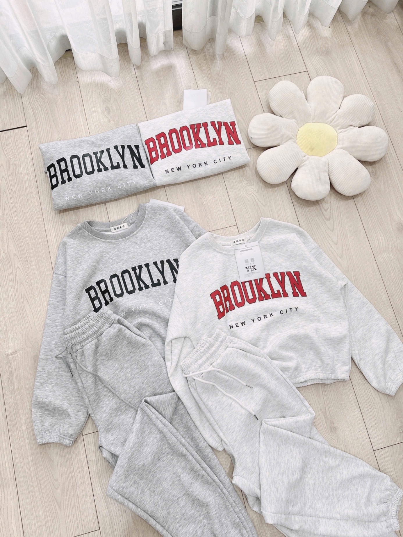 S789 - BỘ NỮ NỈ DƯ MÀU GHI BROOKLYN