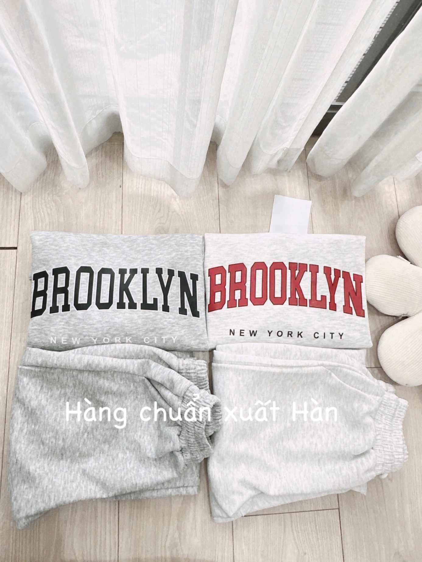 S789 - BỘ NỮ NỈ DƯ MÀU GHI BROOKLYN