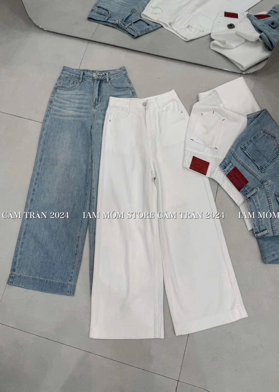 QNU536 - QUẦN JEANS SUÔNG MÁC DA M3094