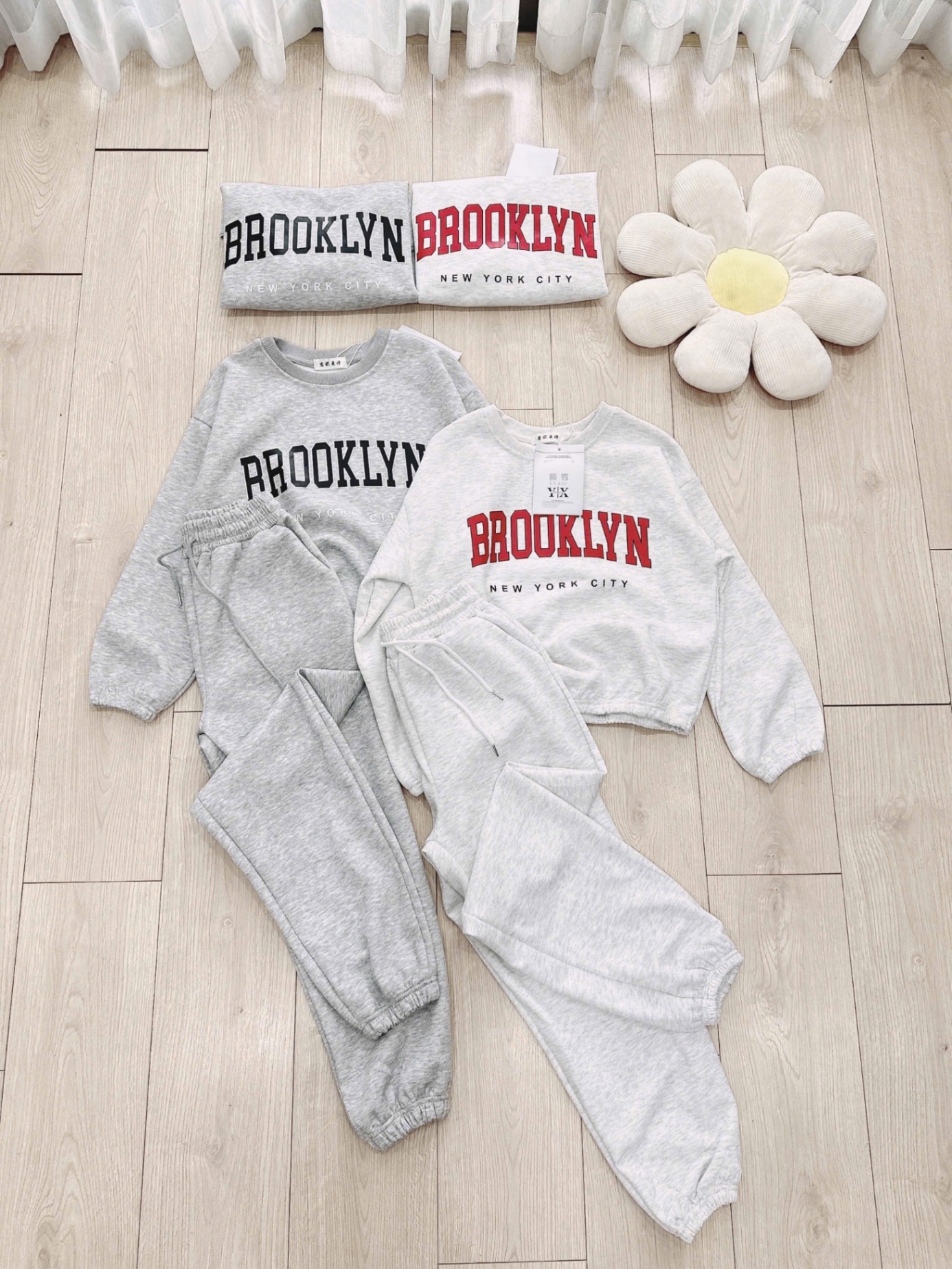 S789 - BỘ NỮ NỈ DƯ MÀU GHI BROOKLYN