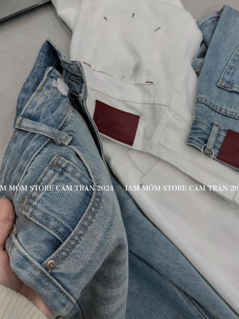 QNU536 - QUẦN JEANS SUÔNG MÁC DA M3094