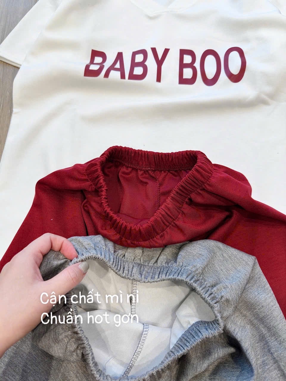 S810 - BỘ ĐÙI NỮ ÁO CỘC CỔ TIM BABY BOO