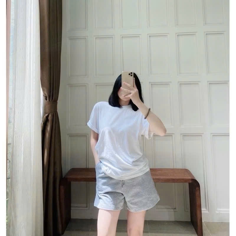 QNU555 - SET 3 QUẦN ĐÙI NỮ THÊU PULL BEAR đen ghi trắng