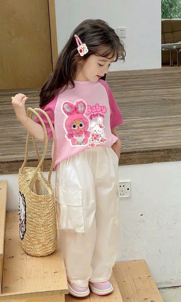 G417 - BỘ BÉ GÁI SIZE ĐẠI ÁO HỒNG BABY3 QUẦN HỘP