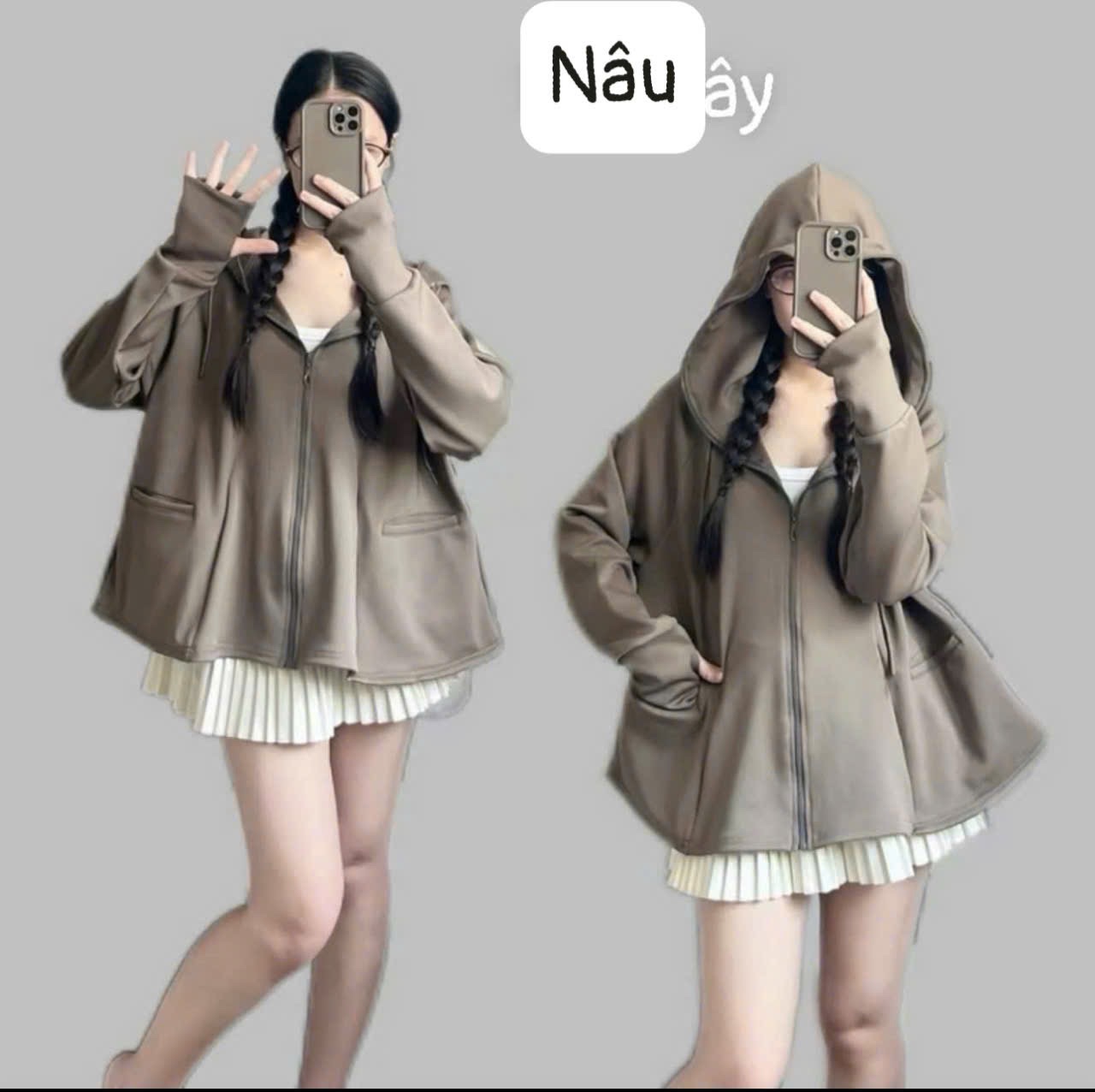 ANU140 - ÁO NẮNG NỮ UMI TÚI NGANG