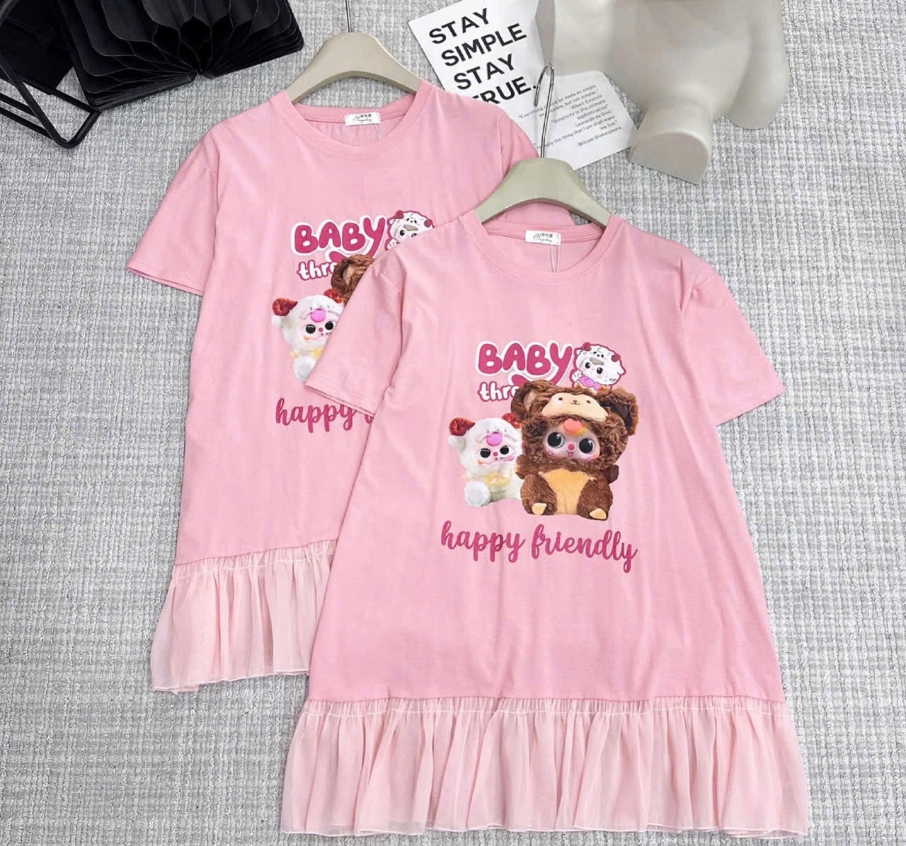 VB511 - VÁY BÉ GÁI SIZE ĐẠI HỒNG BABY3 friendly BÈO