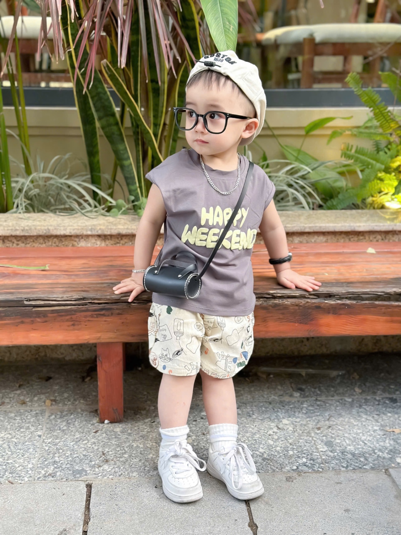 T527 - BỘ ĐÙI BÉ TRAI BA LỖ ÁO XÁM HAPPY