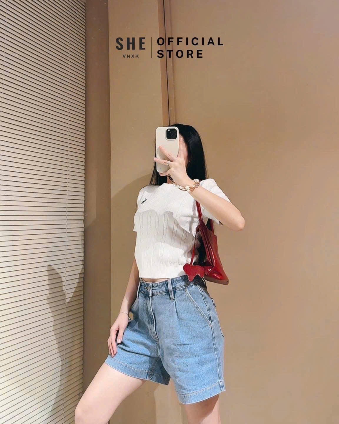 QNU574 - QUẦN ĐÙI BÒ XUẤT DƯ XANH THÊU KỊ SĨ