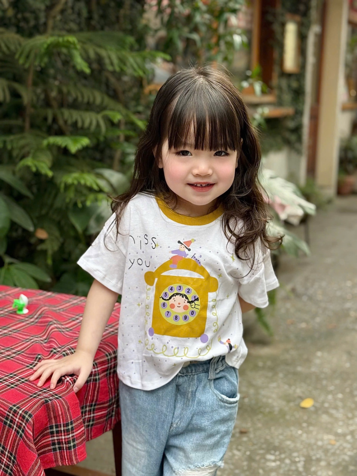 AB706 - SET 3 ÁO BÉ GÁI CỘC TRẮNG CỔ VIỀN miss you