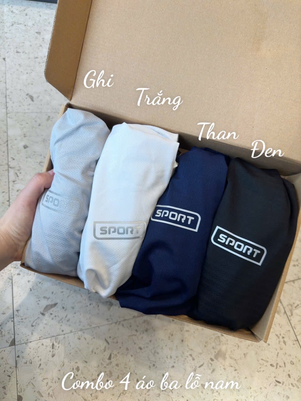 ANA147 - SET 4 ÁO BA LỖ NAM THÔNG HƠI SPORT