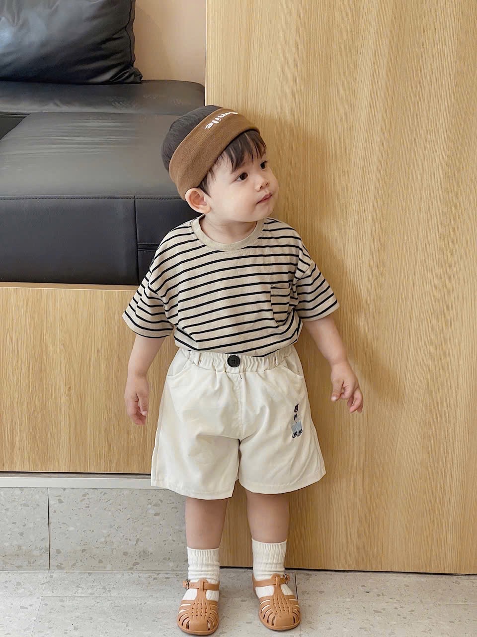 QB298 - SET 3 QUẦN ĐÙI BÉ TRAI THÊU GẤU W
