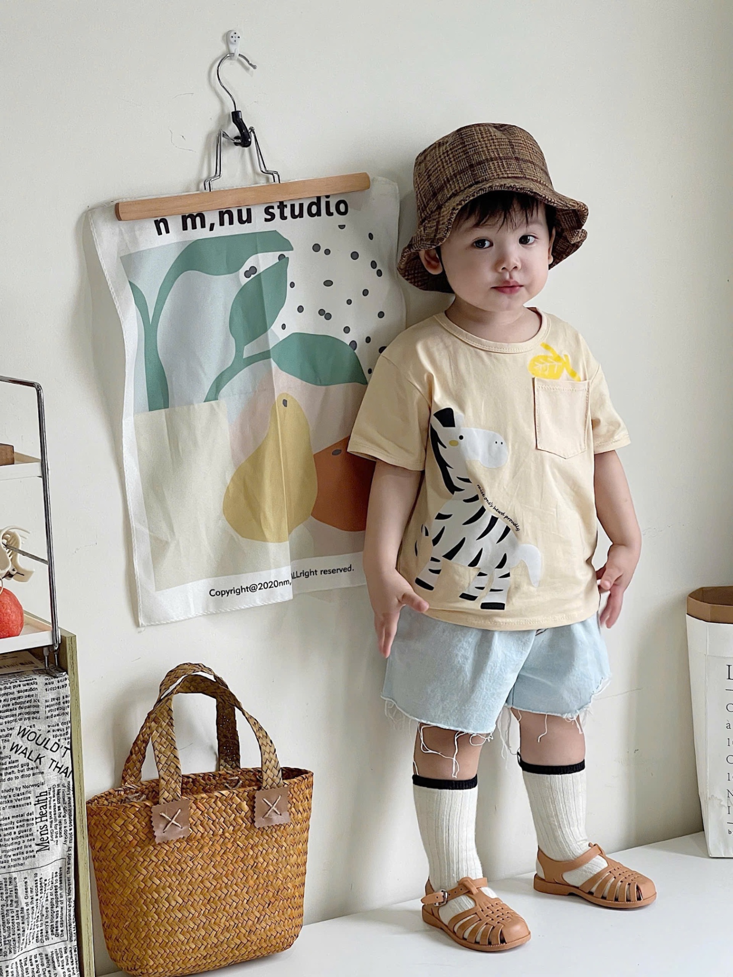 AB705 - SET 3 ÁO BÉ TRAI CỘC TAY NGỰA VẰN
