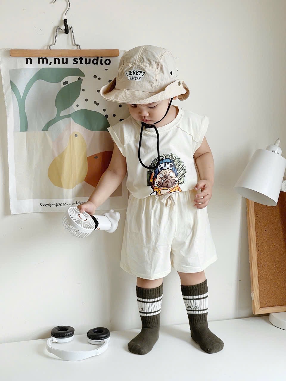 T568 - SET 2 BỘ ĐÙI BÉ TRAI BA LỖ LIFE xanh lá be