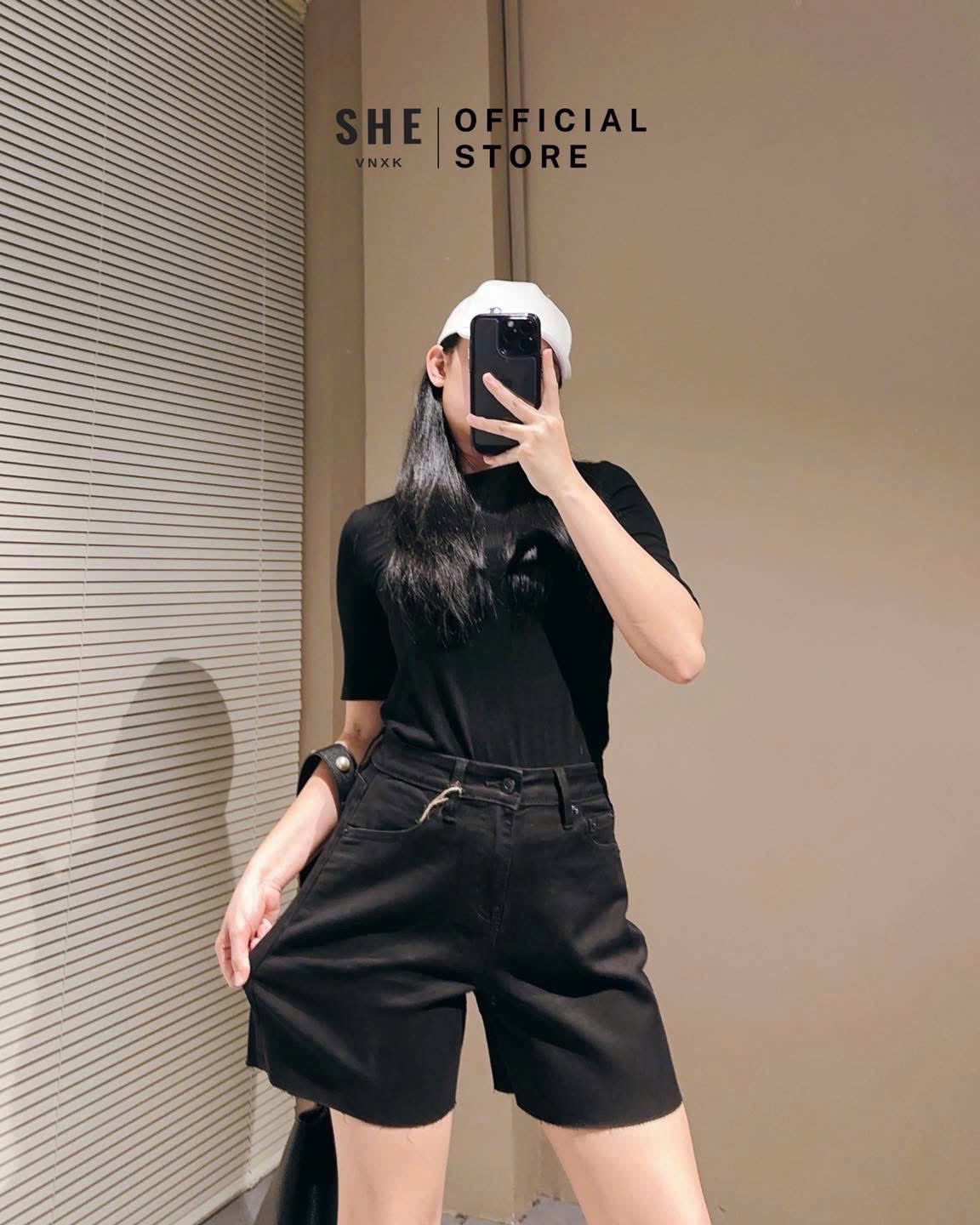QNU577 - QUẦN SHORT JEANS NGỐ ĐEN LEVIS XUẤT DƯ
