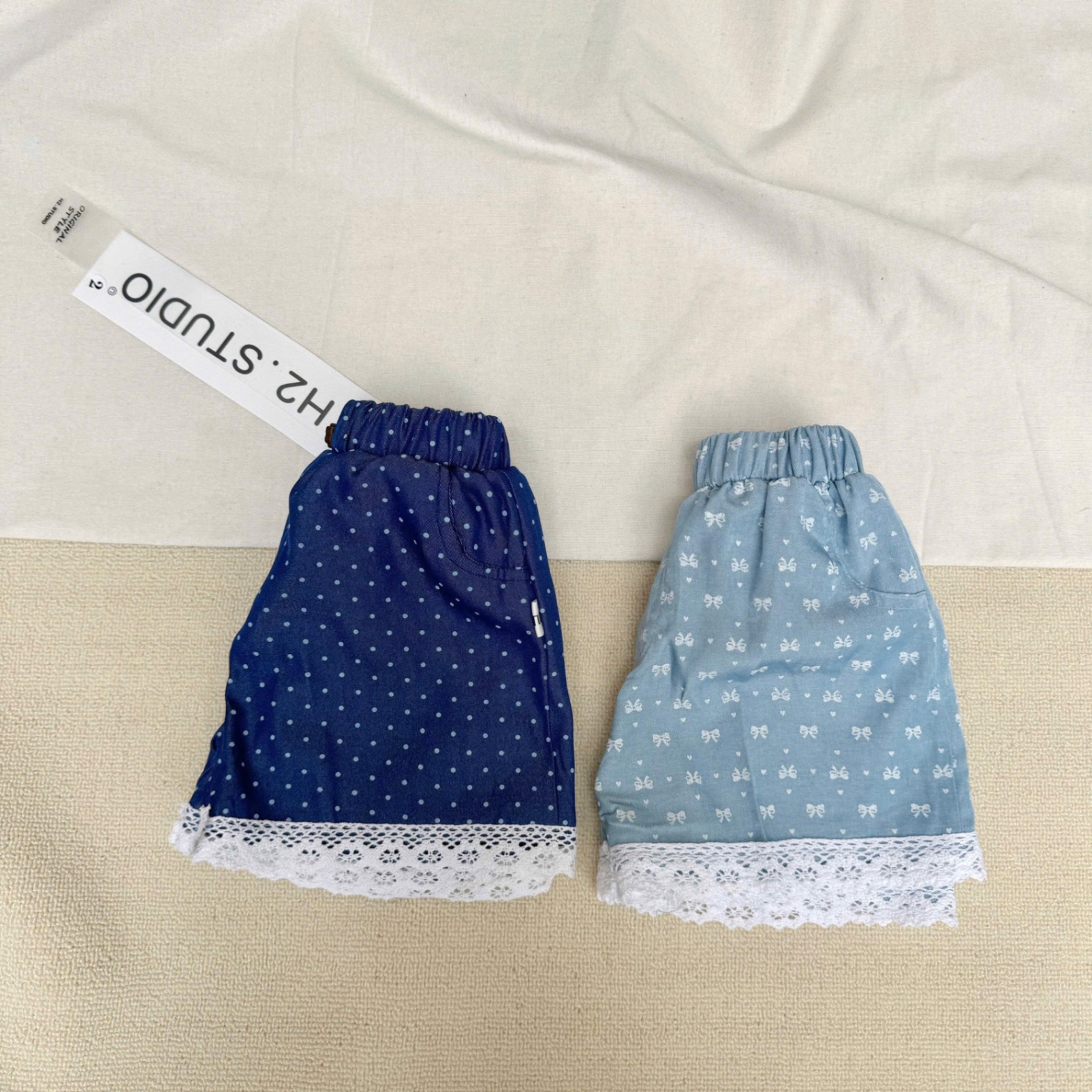 QB300 - SET 2 QUẦN ĐÙI BÉ GÁI VIỀN REN