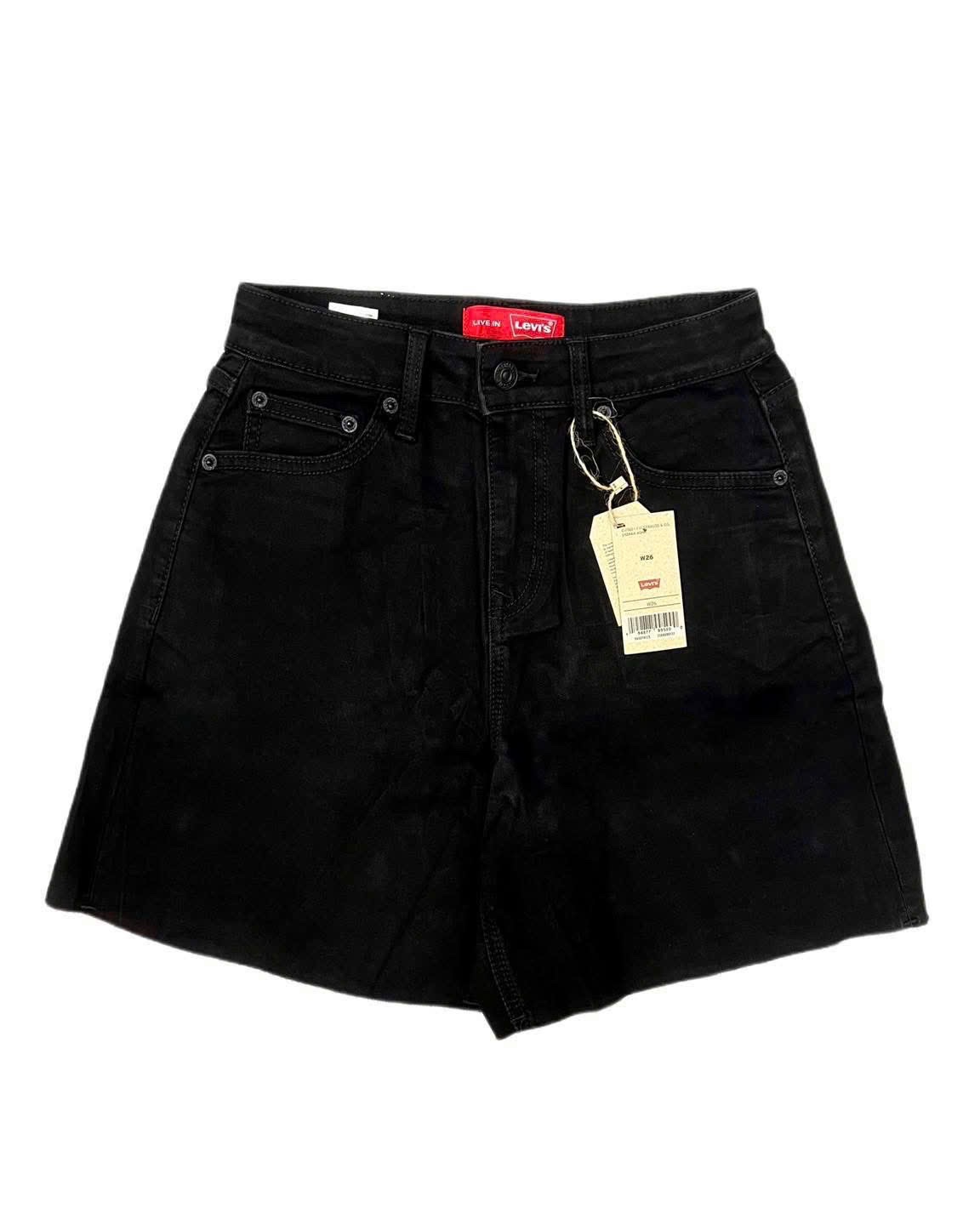 QNU577 - QUẦN SHORT JEANS NGỐ ĐEN LEVIS XUẤT DƯ