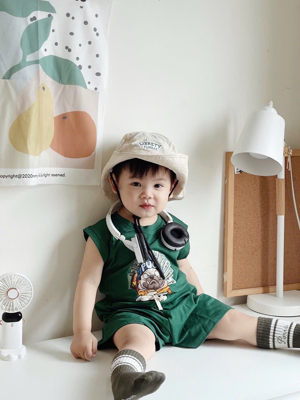 T568 - SET 2 BỘ ĐÙI BÉ TRAI BA LỖ LIFE xanh lá be