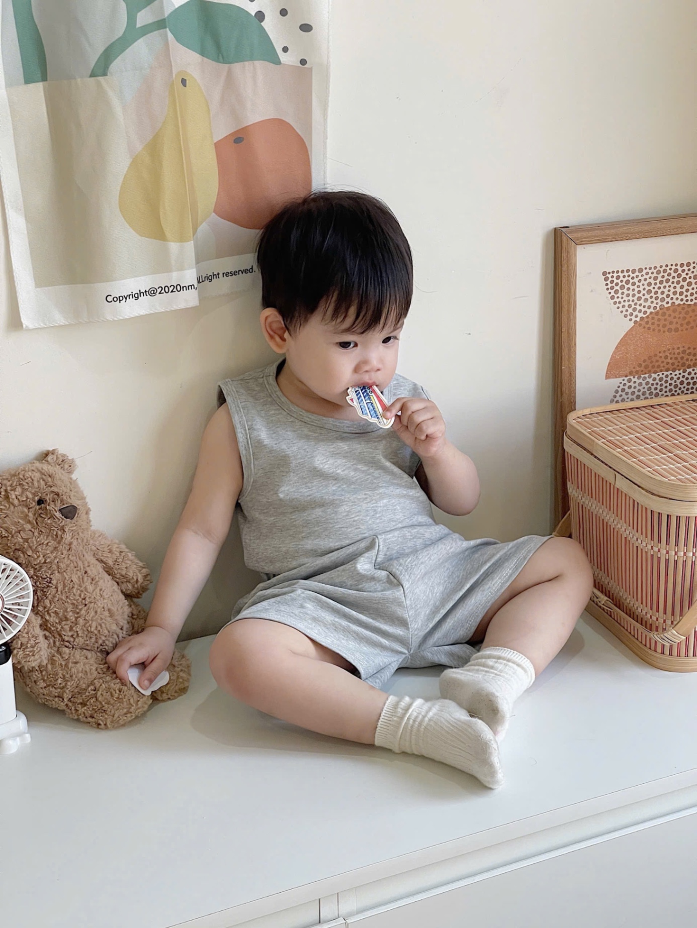 T572 - SET 3 BỘ ĐÙI BÉ TRAI BA LỖ đen nâu ghi
