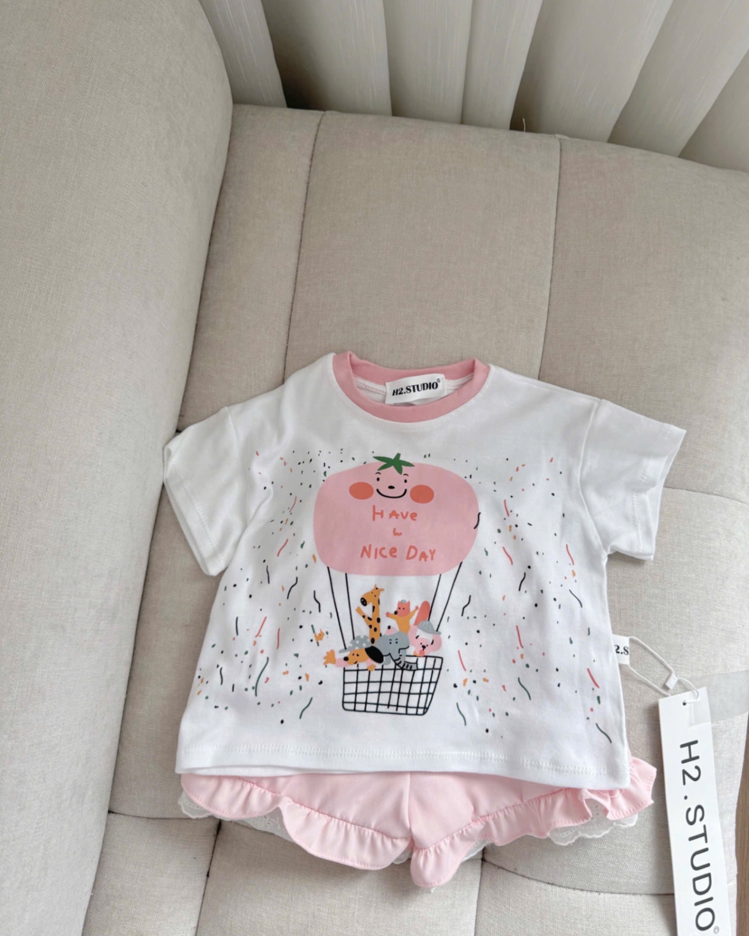 AB706 - SET 3 ÁO BÉ GÁI CỘC TRẮNG CỔ VIỀN miss you
