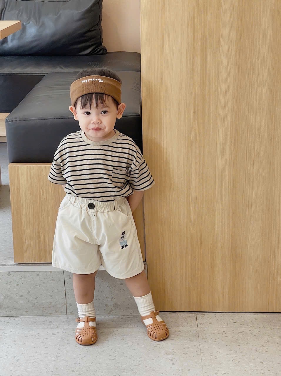 QB298 - SET 3 QUẦN ĐÙI BÉ TRAI THÊU GẤU W