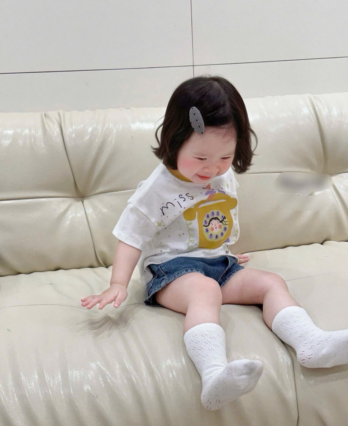AB706 - SET 3 ÁO BÉ GÁI CỘC TRẮNG CỔ VIỀN miss you