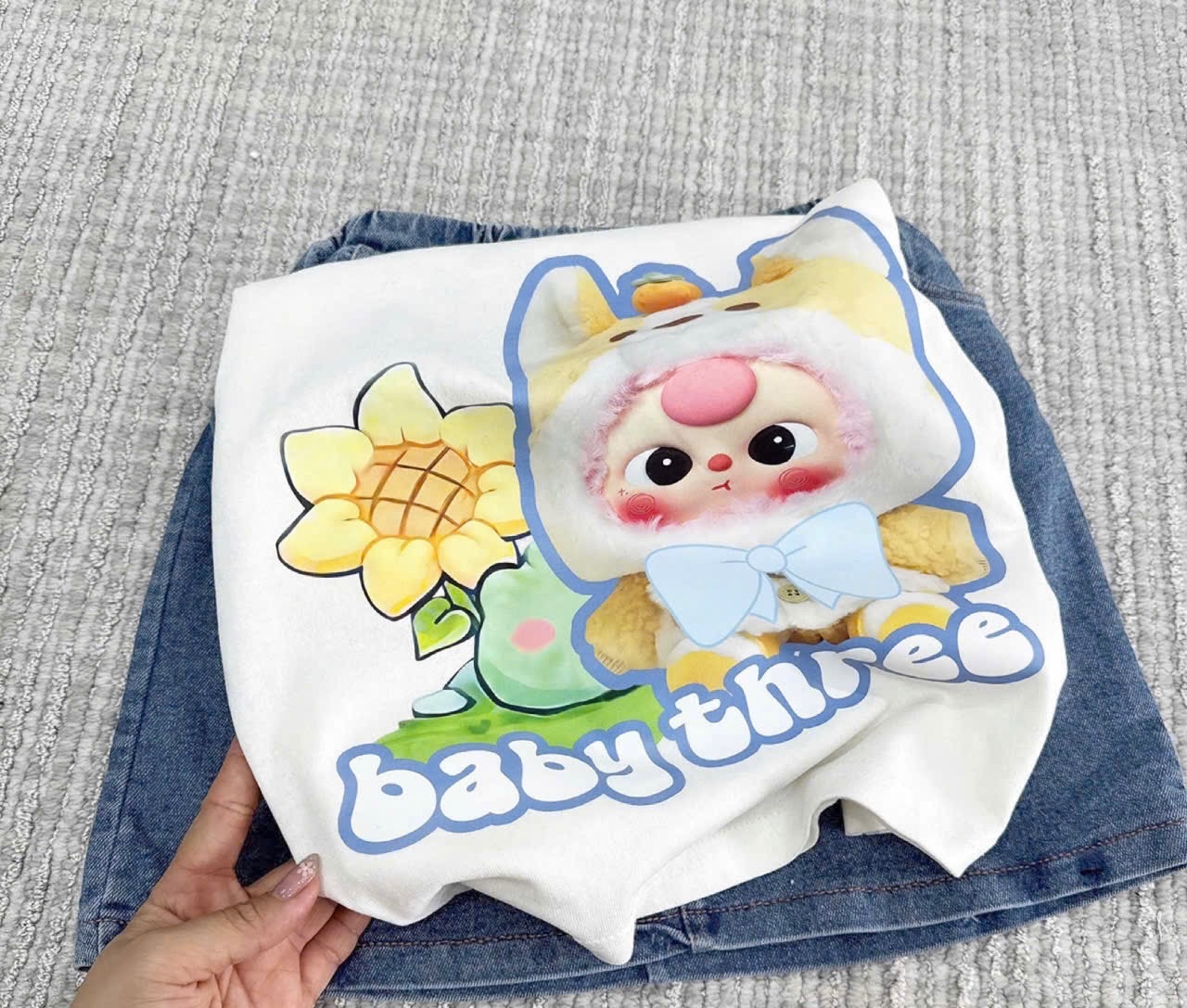 G539 - SET BÉ GÁI SIZE ĐẠI ÁO PHỐI BABY3 CVAY BÒ