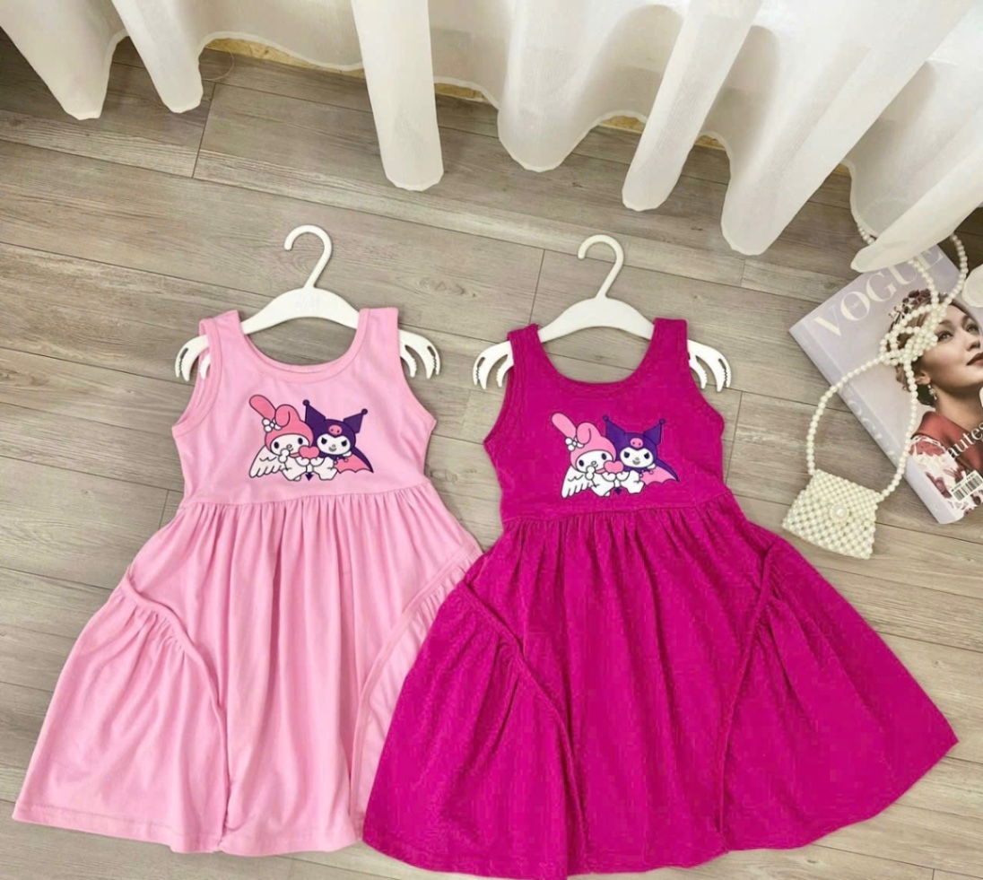 VB517 - SET 2 VÁY BÉ GÁI BA LỖ KUROMI HỒNG
