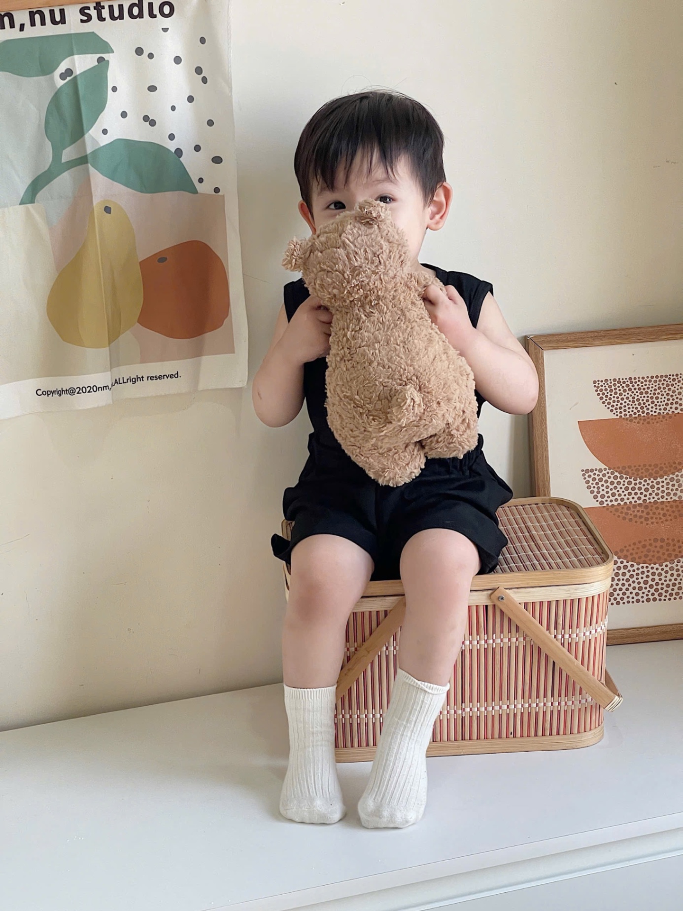 T572 - SET 3 BỘ ĐÙI BÉ TRAI BA LỖ đen nâu ghi