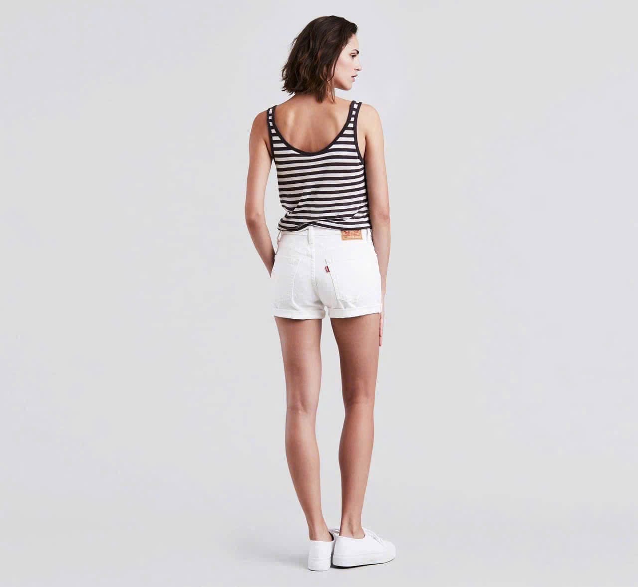 QNU576 - QUẦN SHORT JEANS TRẮNG LEVIS XUẤT DƯ