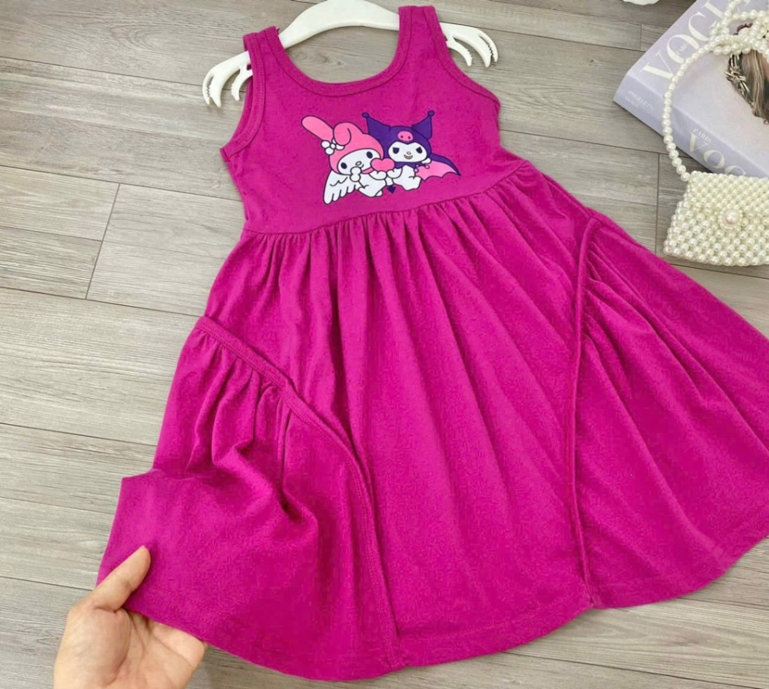 VB517 - SET 2 VÁY BÉ GÁI BA LỖ KUROMI HỒNG