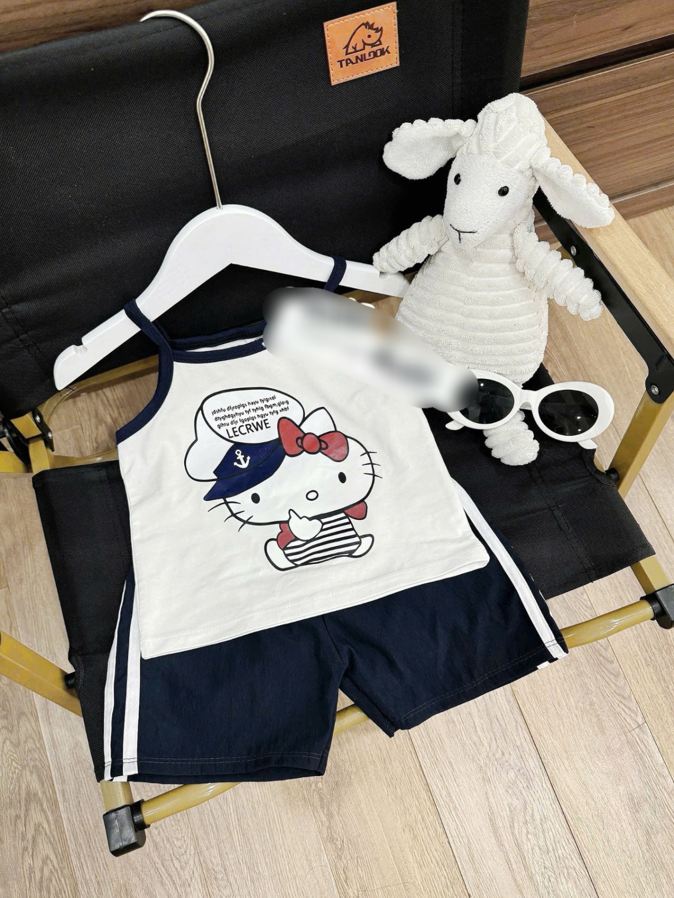 G553 - BỘ BÉ GÁI 2S KITTY TRẮNG QUẦN THAN