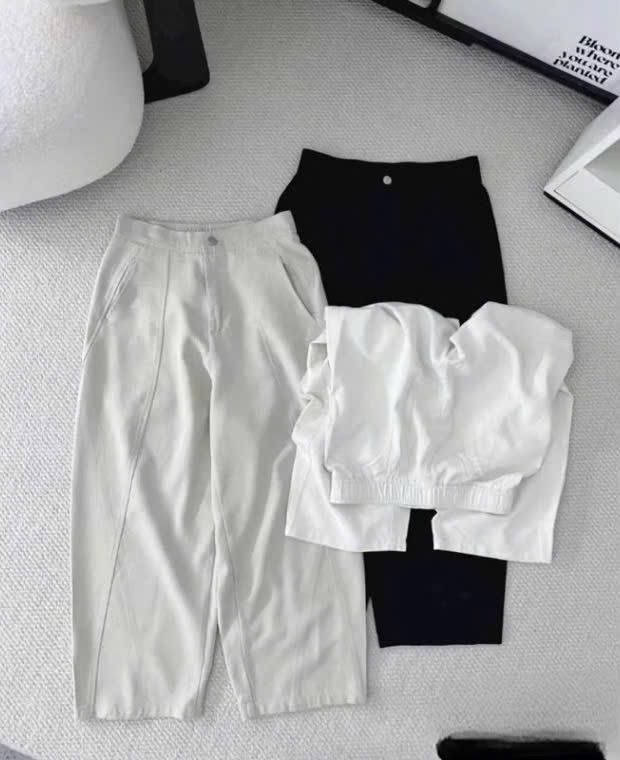 QNU580 - QUẦN BAGGY KAKI PHỐI GÂN SỌC