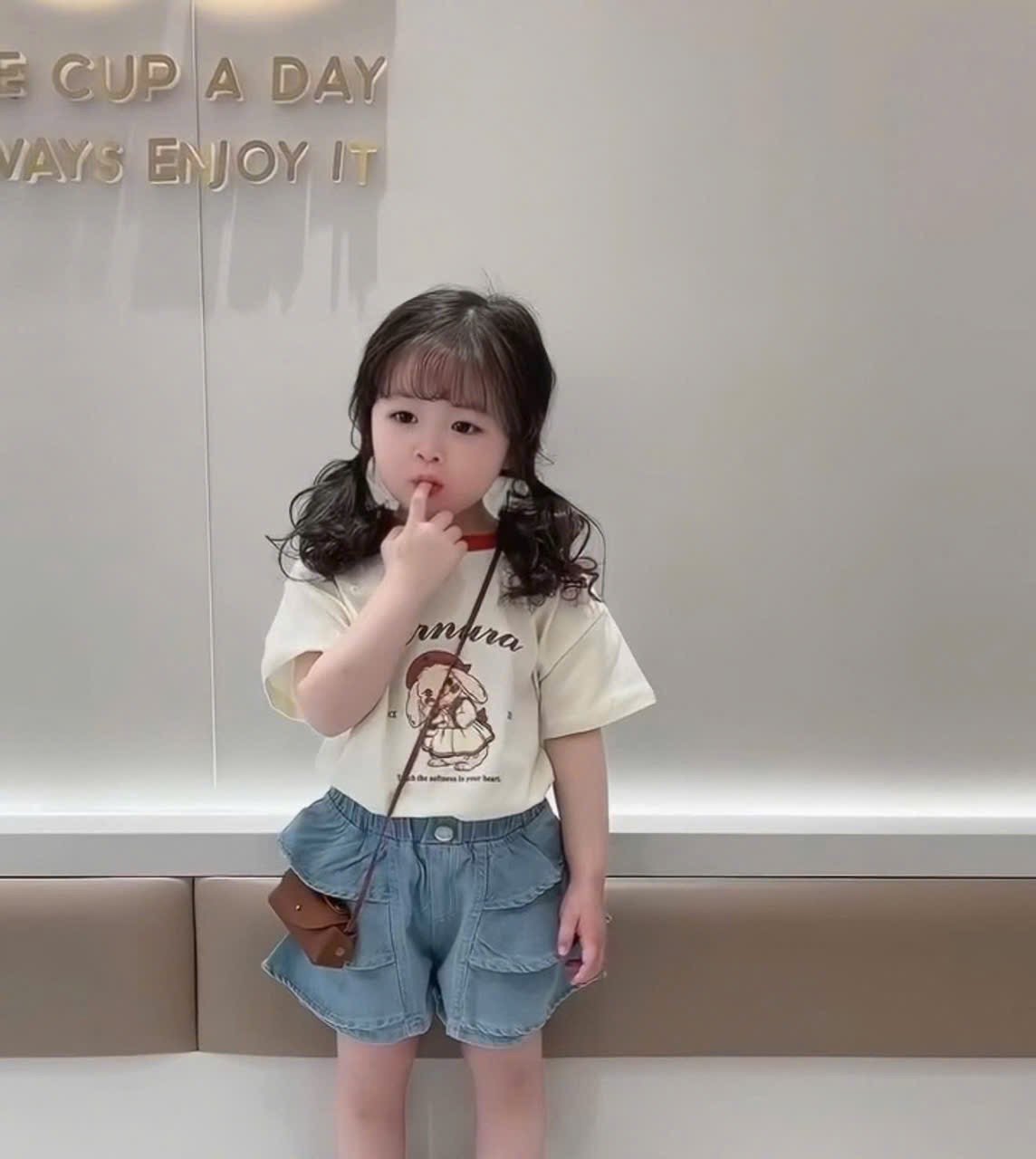 AB712 - SET 3 ÁO BÉ GÁI CỘC THÚ Jernura hồng be trắng