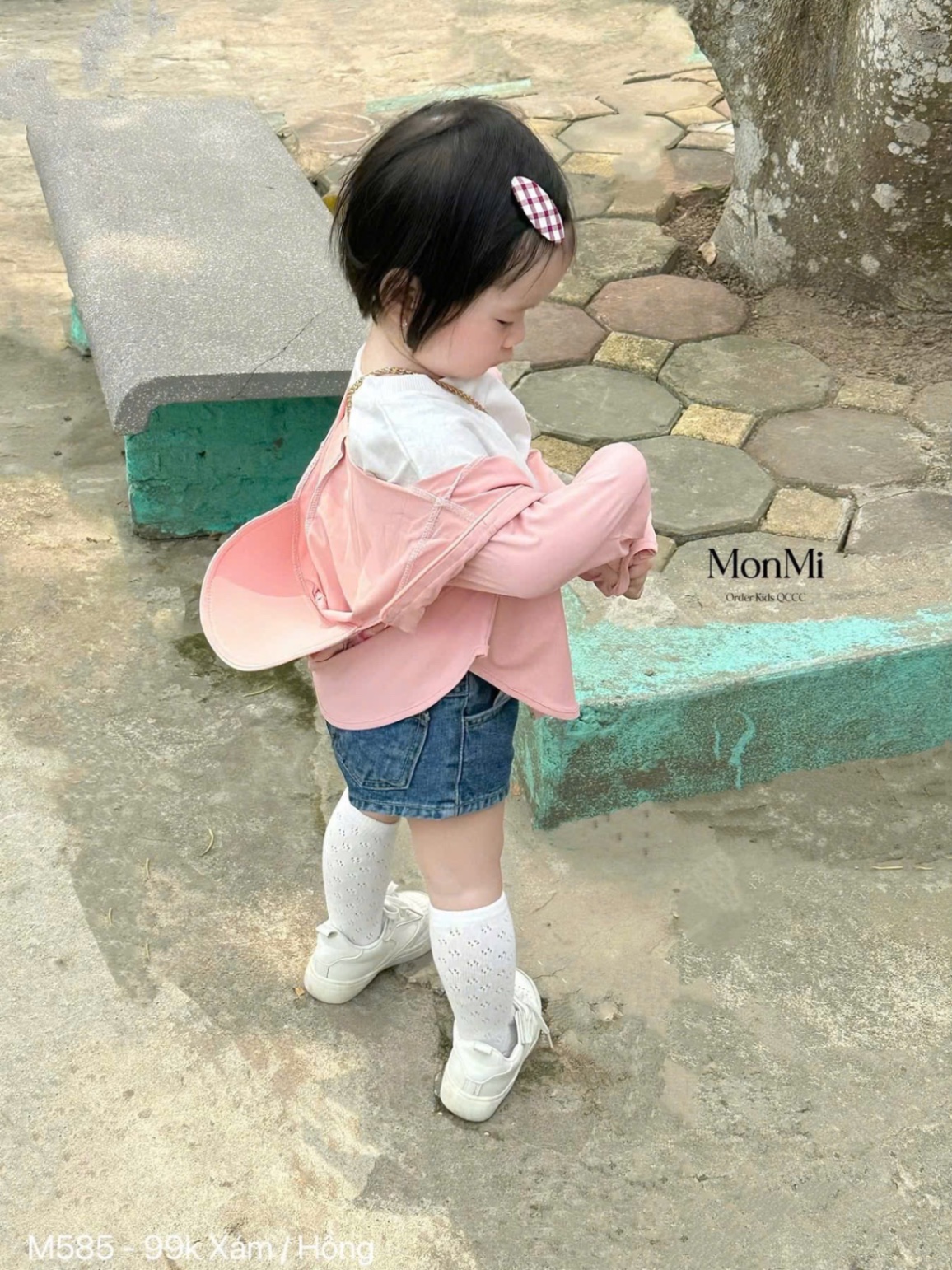 AB699 - ÁO CHỐNG NẮNG BÉ MÀU GHI HỒNG