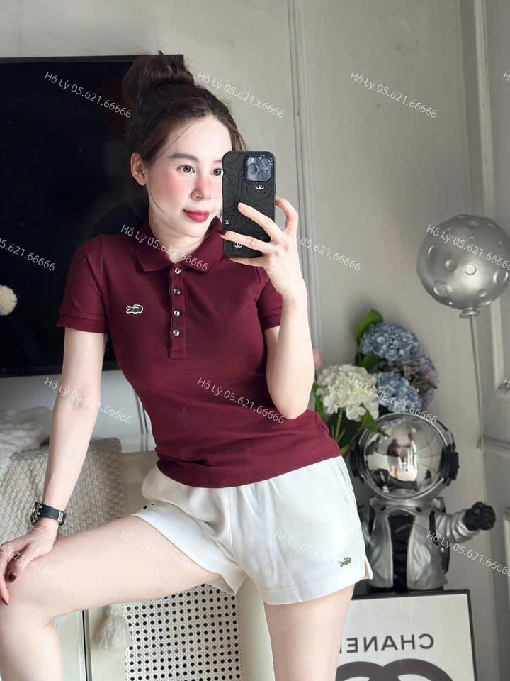 ANU197 - ÁO POLO NỮ ĐỎ ĐÔ LASCOTE