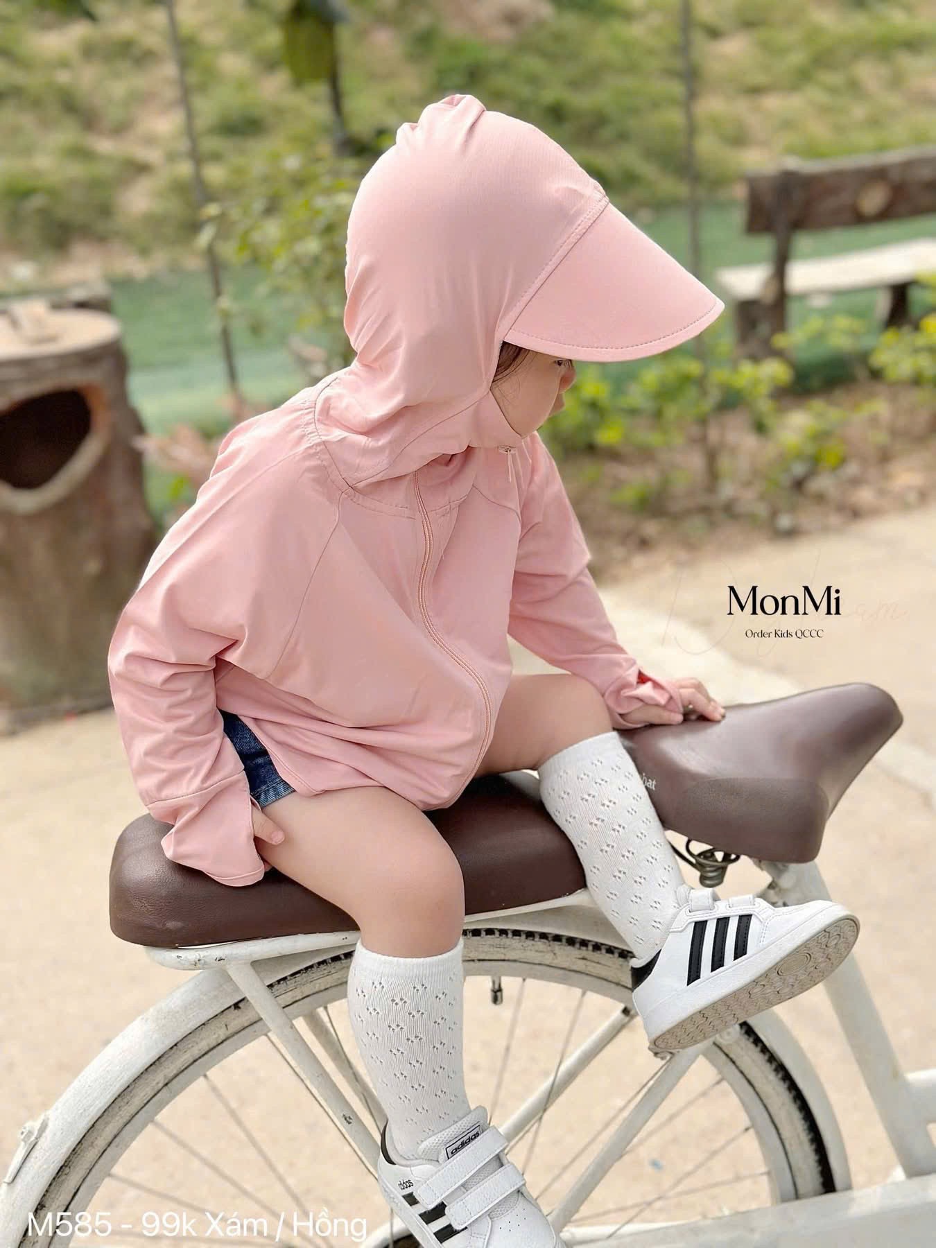 AB699 - ÁO CHỐNG NẮNG BÉ MÀU GHI HỒNG