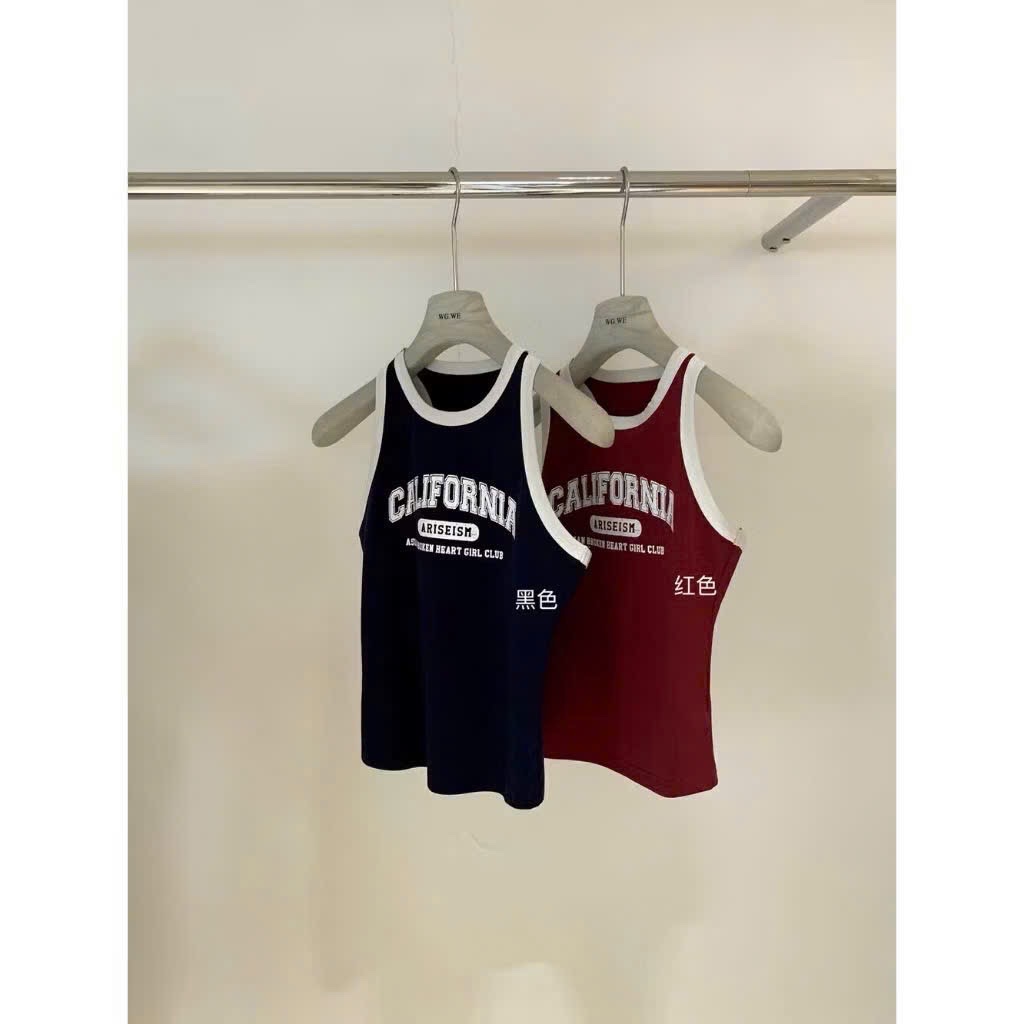 ANU199 - SET 2 ÁO BA LỖ NỮ ĐEN ĐỎ CALIFORNIA