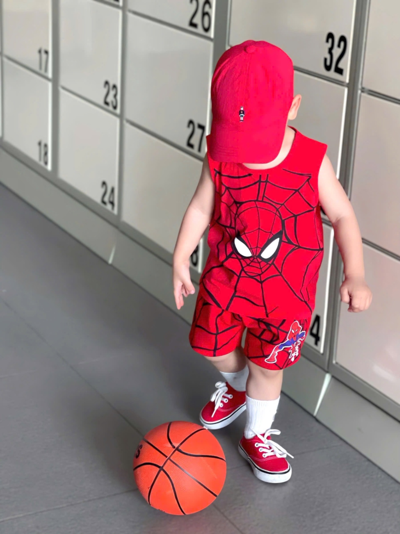 T602 - SET 2 BỘ ĐÙI BÉ TRAI BA LỖ NHỆN đỏ trắng SPIDEY