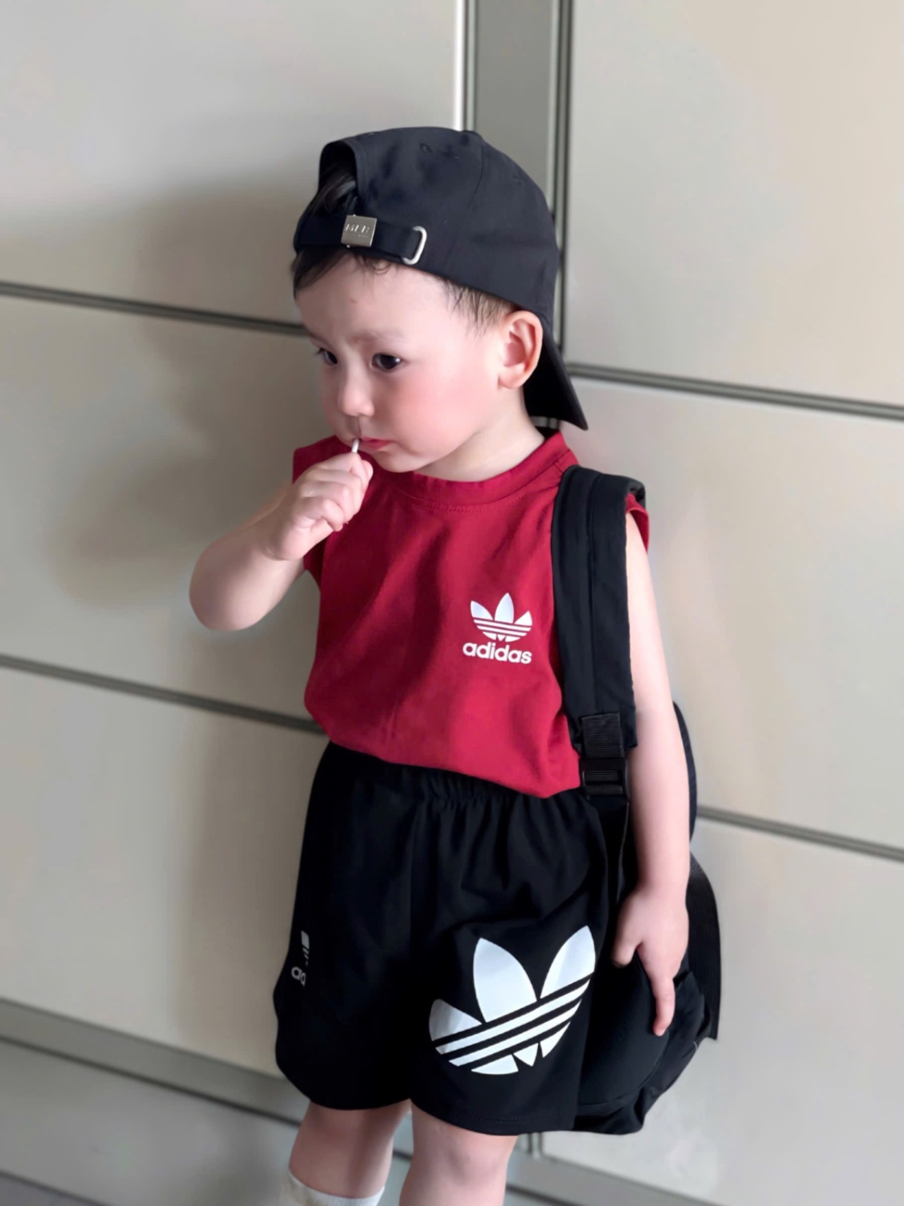 T599 - SET 2 BỘ ĐÙI BÉ TRAI BA LỖ DAS đỏ trắng