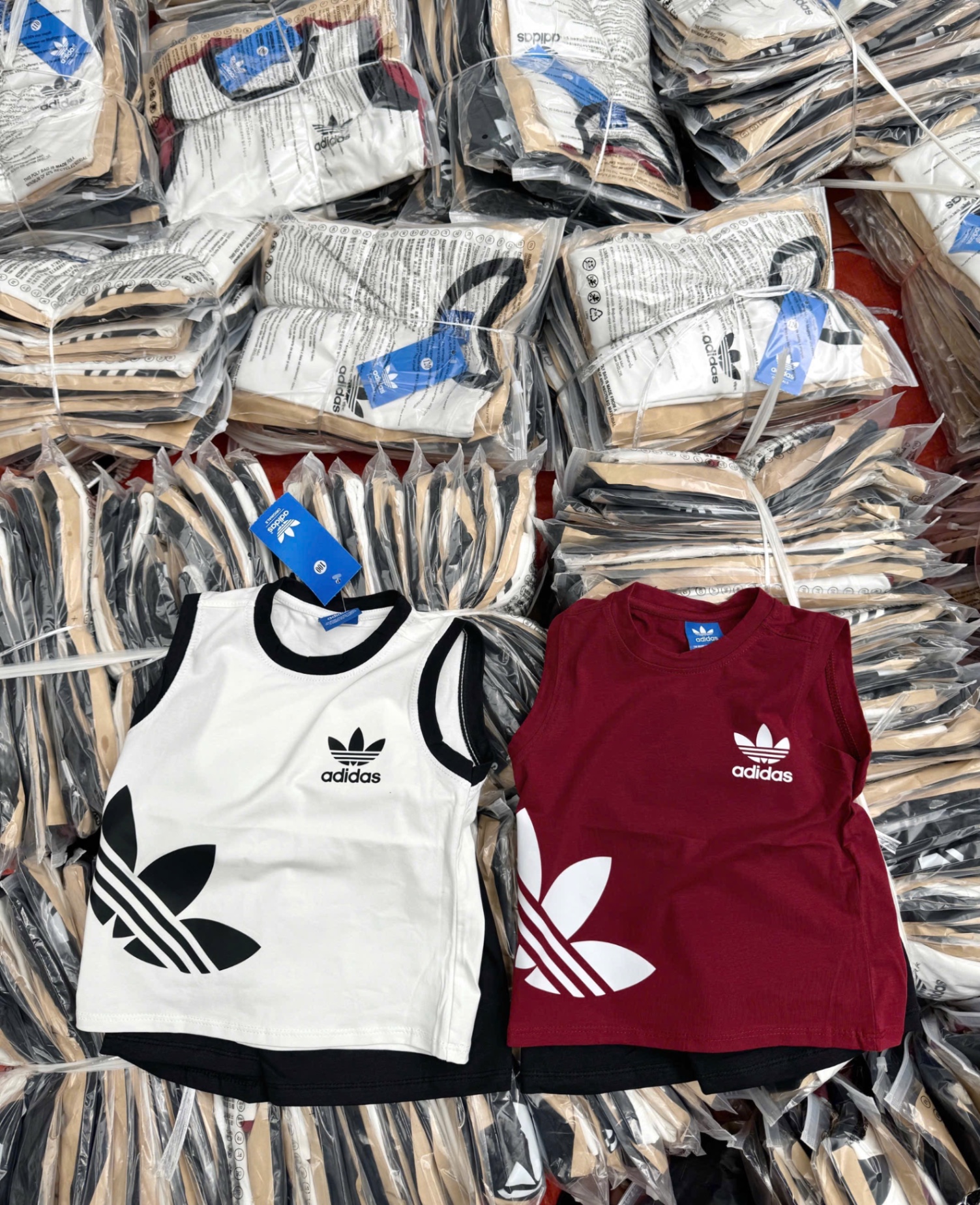 T599 - SET 2 BỘ ĐÙI BÉ TRAI BA LỖ DAS đỏ trắng