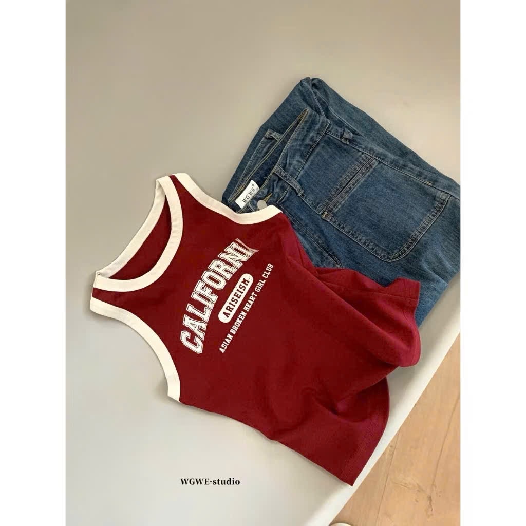 ANU199 - SET 2 ÁO BA LỖ NỮ ĐEN ĐỎ CALIFORNIA