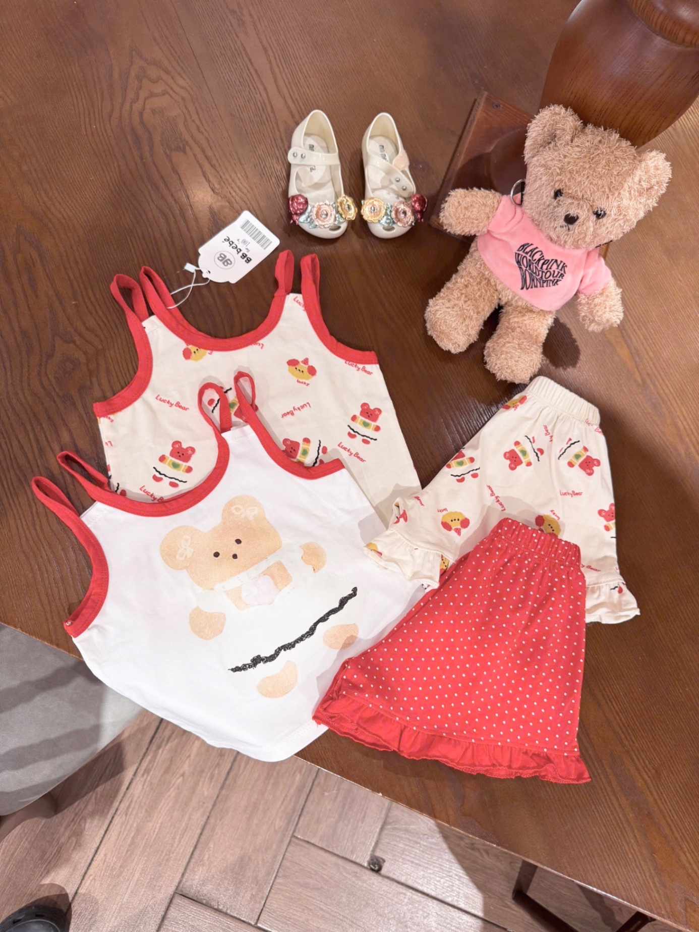 G563 - SET 2 BỘ ĐÙI BÉ GÁI 4S GẤU Lucky VIỀN BÈO