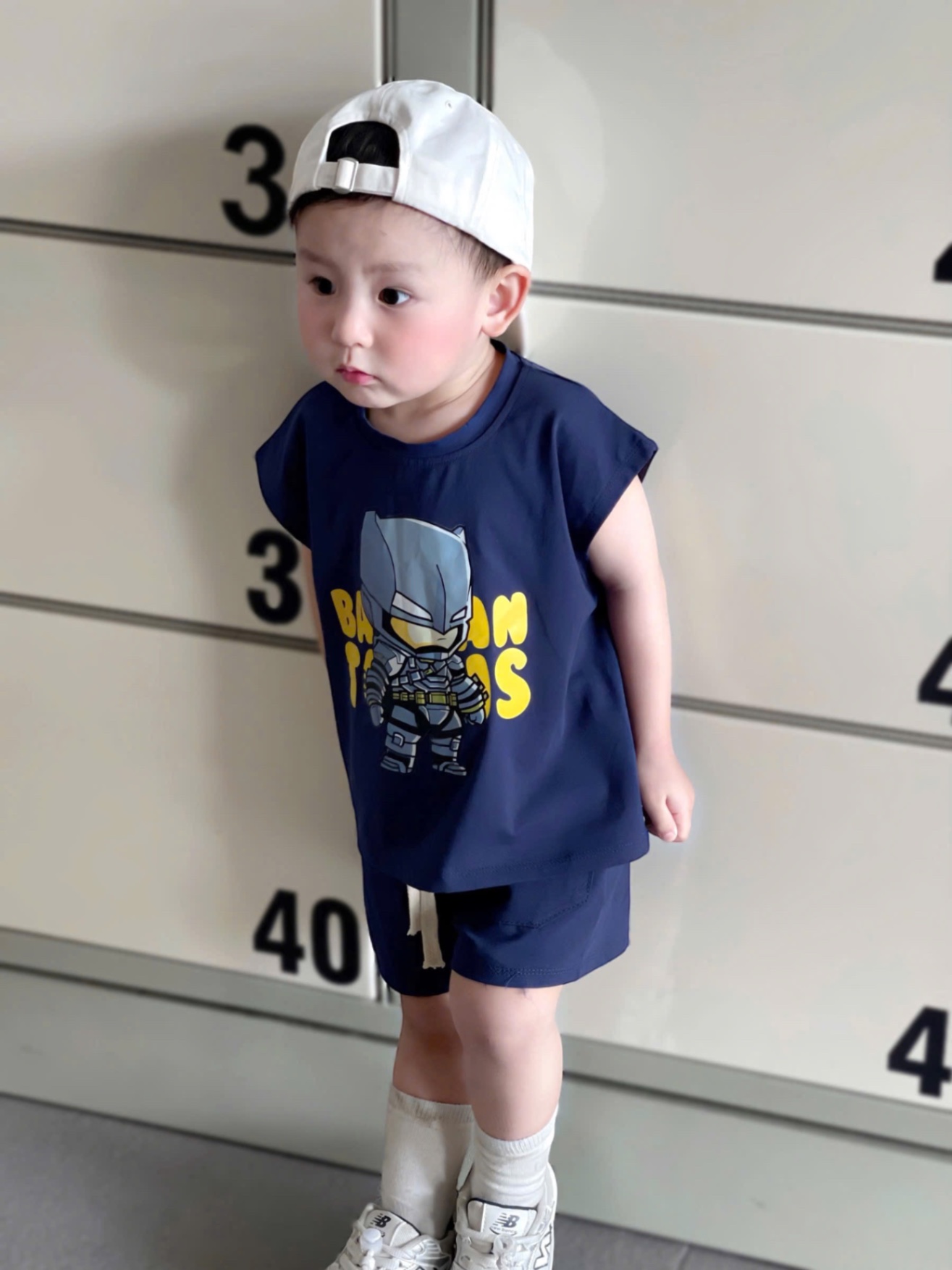 T610 - SET 2 BỘ ĐÙI BÉ TRAI BA LỖ BATMAN than xám
