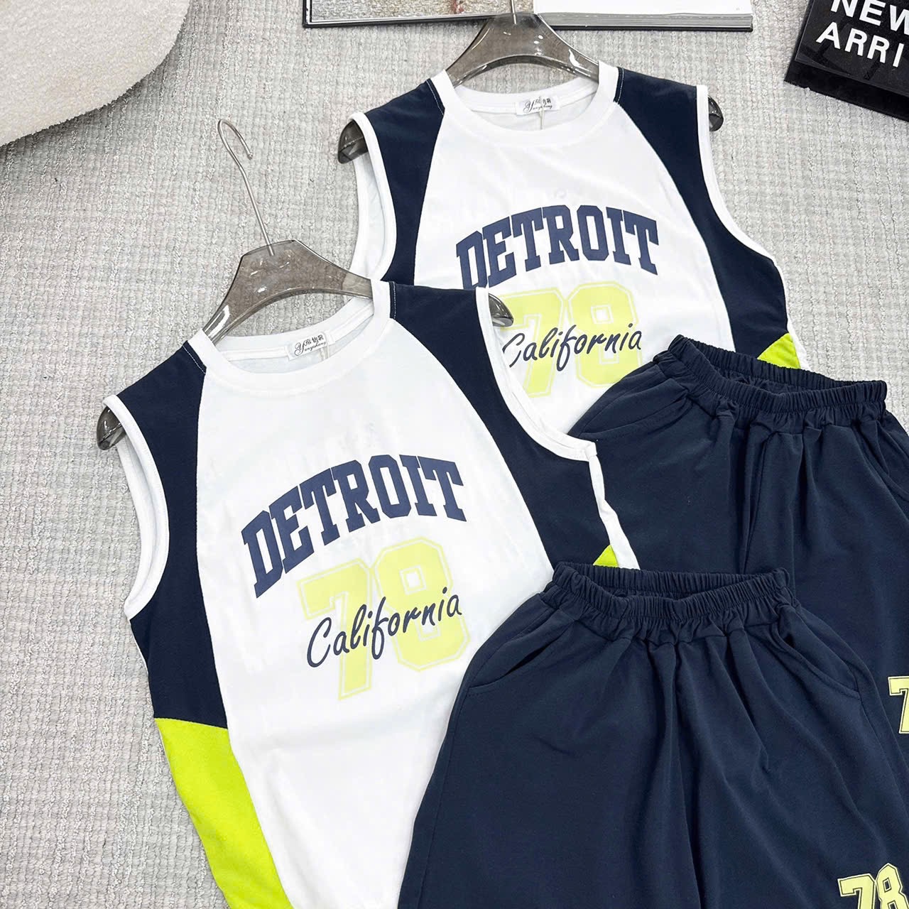 T617 - BỘ ĐÙI BÉ TRAI THỂ THAO SIZE ĐẠI BA LỖ DETROIT