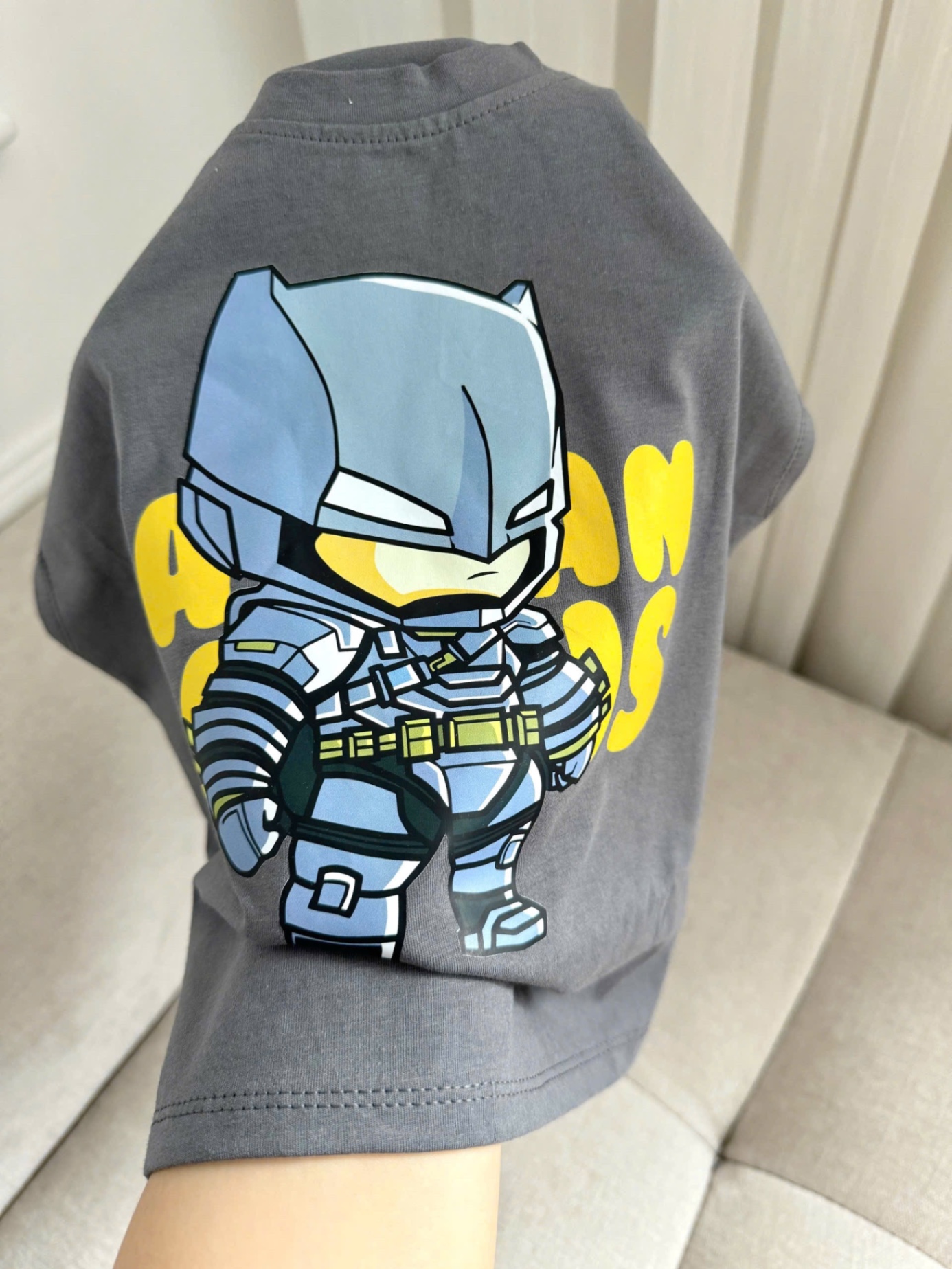 T610 - SET 2 BỘ ĐÙI BÉ TRAI BA LỖ BATMAN than xám