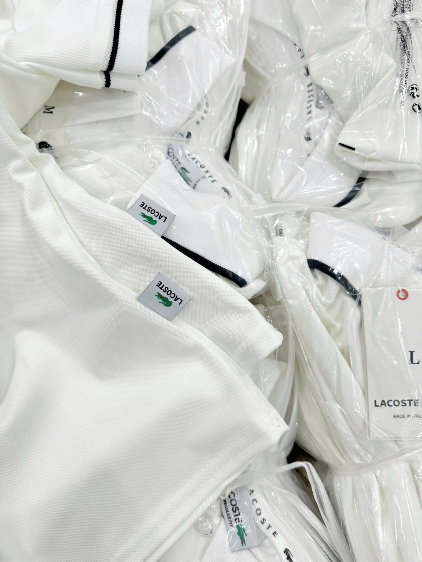 ANU201 - ÁO POLO NỮ TRẮNG LASCOTE CỔ VIỀN ĐEN
