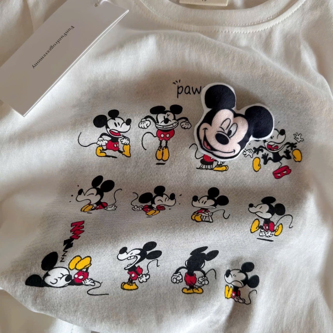 T626 - BỘ ĐÙI BÉ TRAI ÁO TRẮNG MICKEY QUẦN BÒ